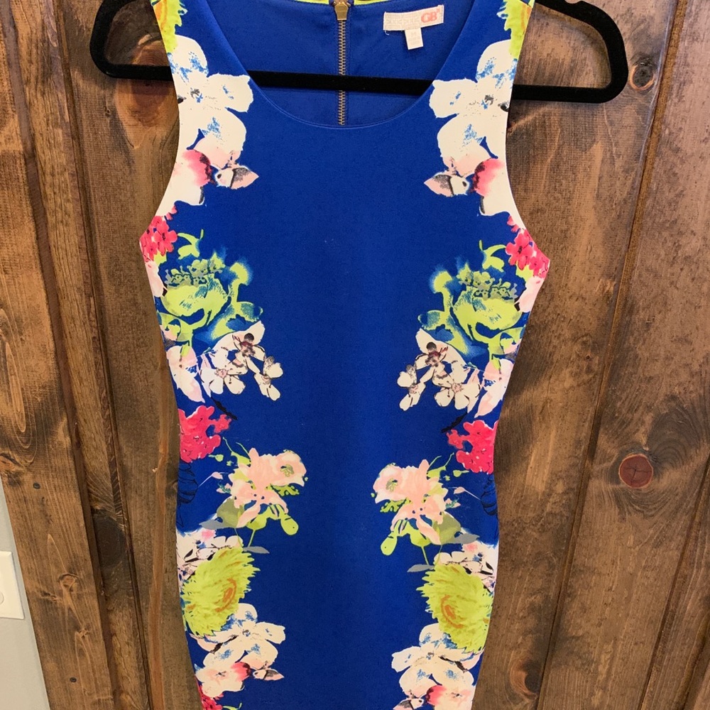 GB blue dress